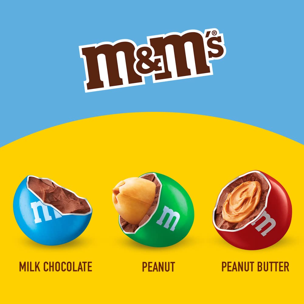 M&M'S Milk Chocolate Candy, Halloween Variety Pack, Full Size, Pack of 18, Bulk Candy Chocolate Individually Wrapped - Fresh Hearth