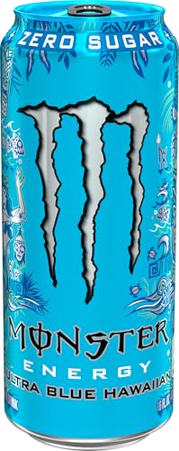 Monster Energy Ultra Blue Hawaiian, Sugar Free Energy Drink, 16 Ounce (Pack of 15) - Fresh Hearth
