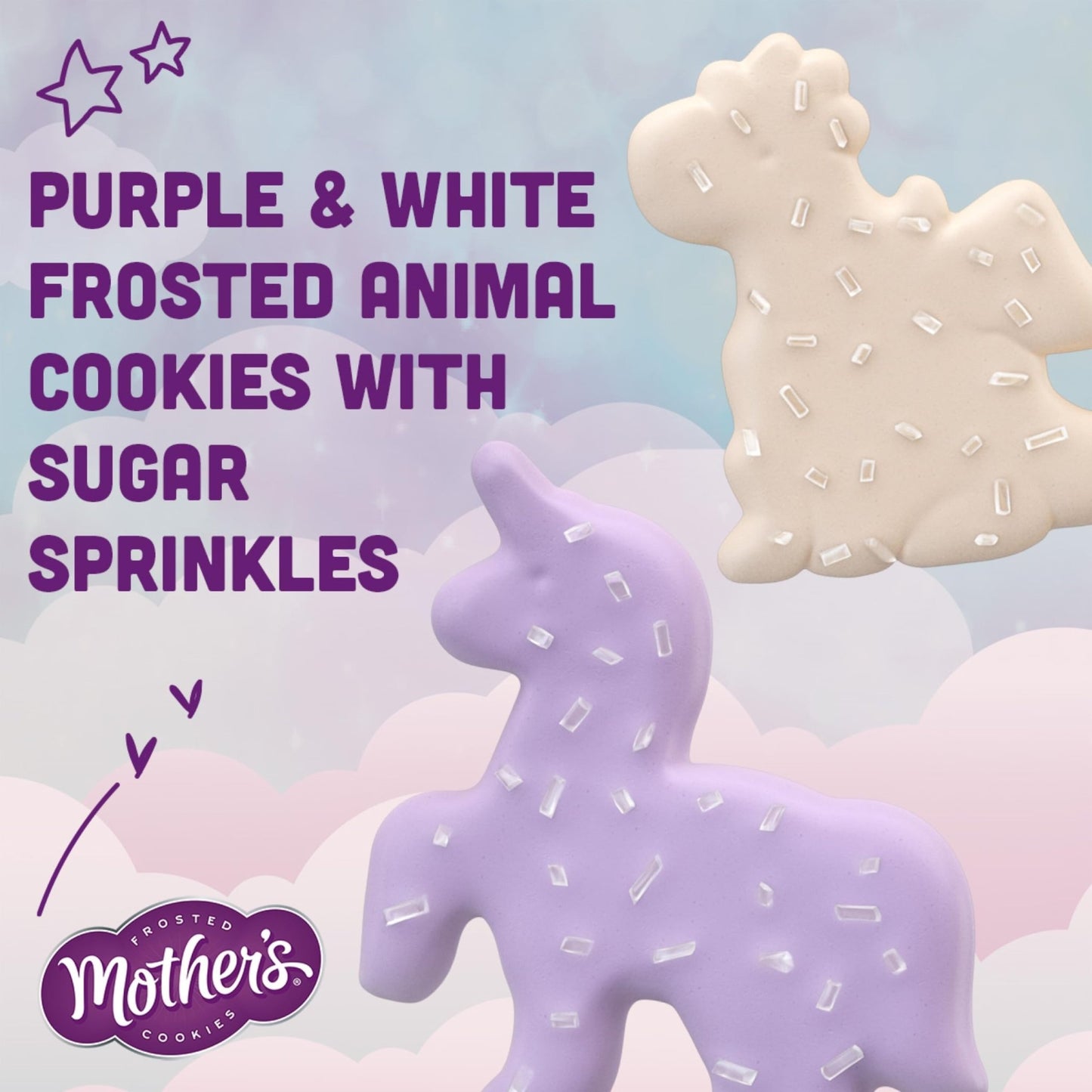 Mother's Sparkling Mythical Creatures Cookies, 1 oz Individual Bags, 12 Count - Fresh Hearth