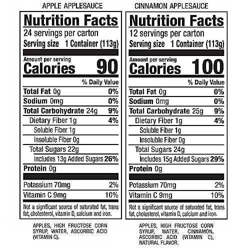 Mott's Apple & Cinnamon Variety Pack Applesauce, 4 oz cups, 36 count, No Artificial Flavors, Good Source Of Vitamin C, Nutritious Option For The Whole Family - Fresh Hearth