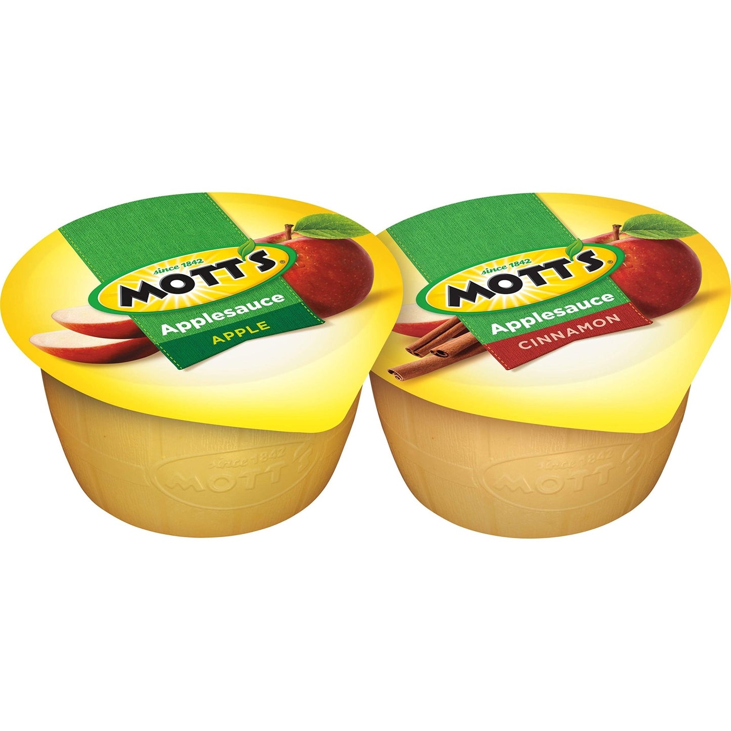 Mott's Apple & Cinnamon Variety Pack Applesauce, 4 oz cups, 36 count, No Artificial Flavors, Good Source Of Vitamin C, Nutritious Option For The Whole Family - Fresh Hearth
