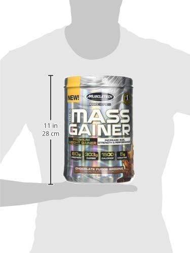 MuscleTech High Protein Mass Gainer for Men & Women - Protein Powder Shakes for Weight Gain, Muscle Building & Recovery with Creatine Monohydrate - Chocolate Fudge Brownie, 5.15 Pound - Fresh Hearth