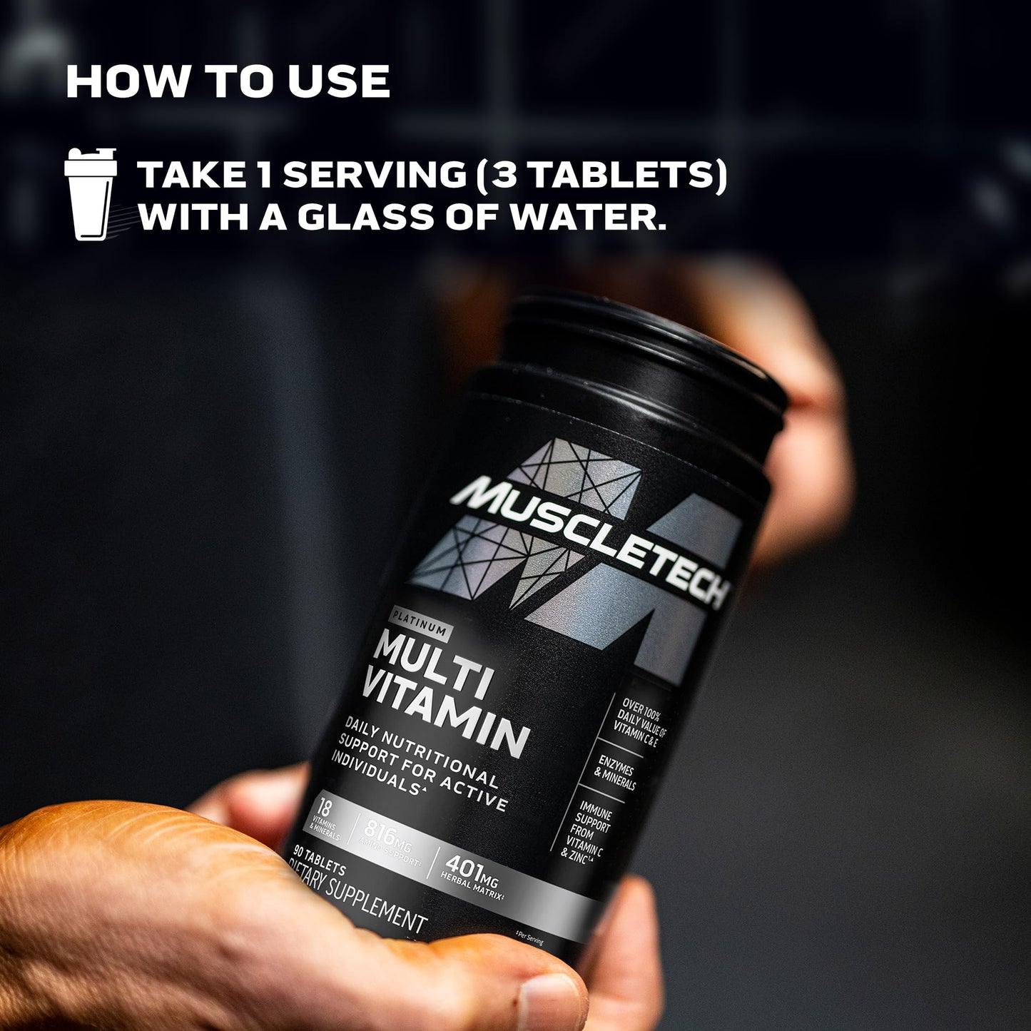 MuscleTech Platinum Multivitamins for Men & Women - Multi - Vitamin Supplement for Immune Support - 18 Vitamins & Minerals, Vitamin A C D E B6 B12 - Daily Workout Supplements for Men - 90 Capsules - Fresh Hearth