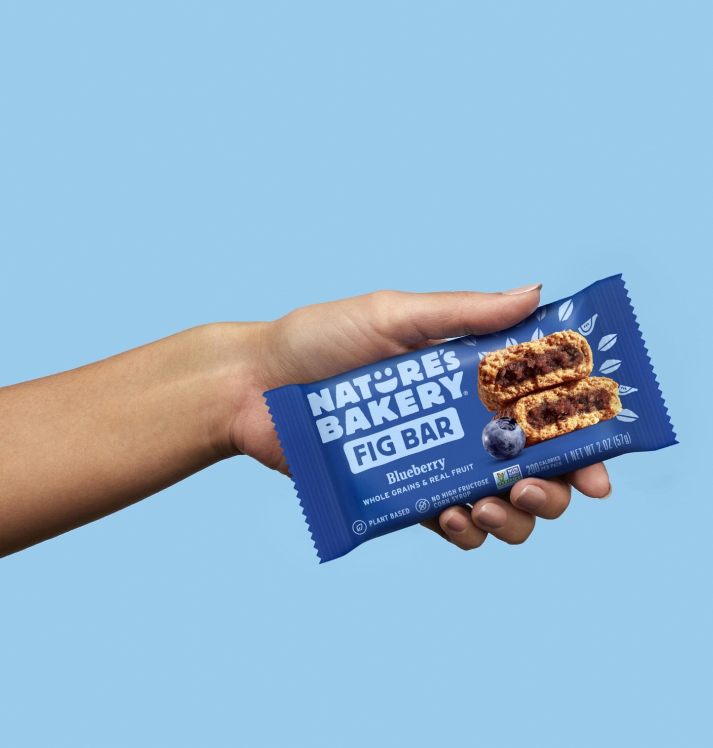 Nature's Bakery Whole Wheat Fig Bars, Blueberry, Real Fruit, Vegan, Non - GMO, Snack bar, Twin packs - 12 count - Fresh Hearth