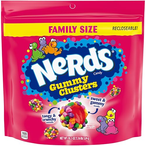 NERDS Gummy Clusters, Candy, Rainbow, Crunchy and Gummy, 18.5 oz - Fresh Hearth