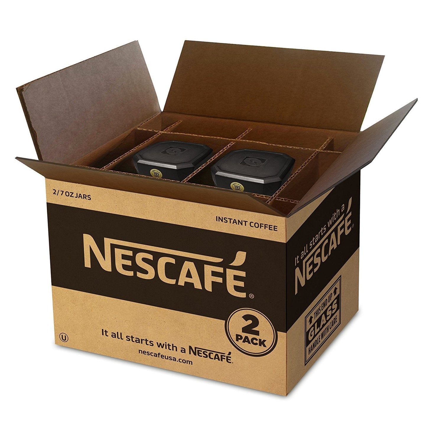 NESCAFÉ Taster's Choice Instant Coffee, Light Medium Roast, House Blend, 2 Jars (7 Oz Each) - Fresh Hearth