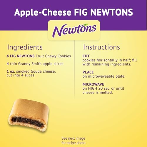 Newtons Fig Bars, Soft Fruit Chewy Cookies, 40 Snack Packs (2 Cookies Per Pack, 4 Boxes) - Fresh Hearth