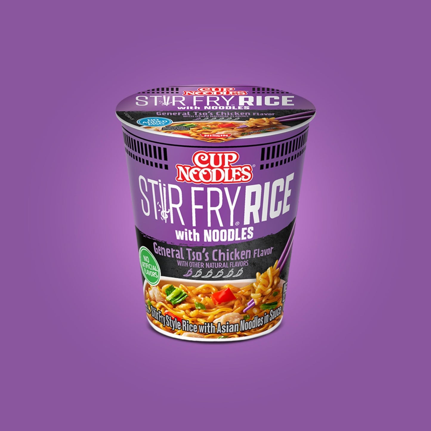 Nissin Cup Noodles Stir Fry Rice with Noodles, General Tso's Chicken, 2.68 Ounce (Pack of 6) - Fresh Hearth