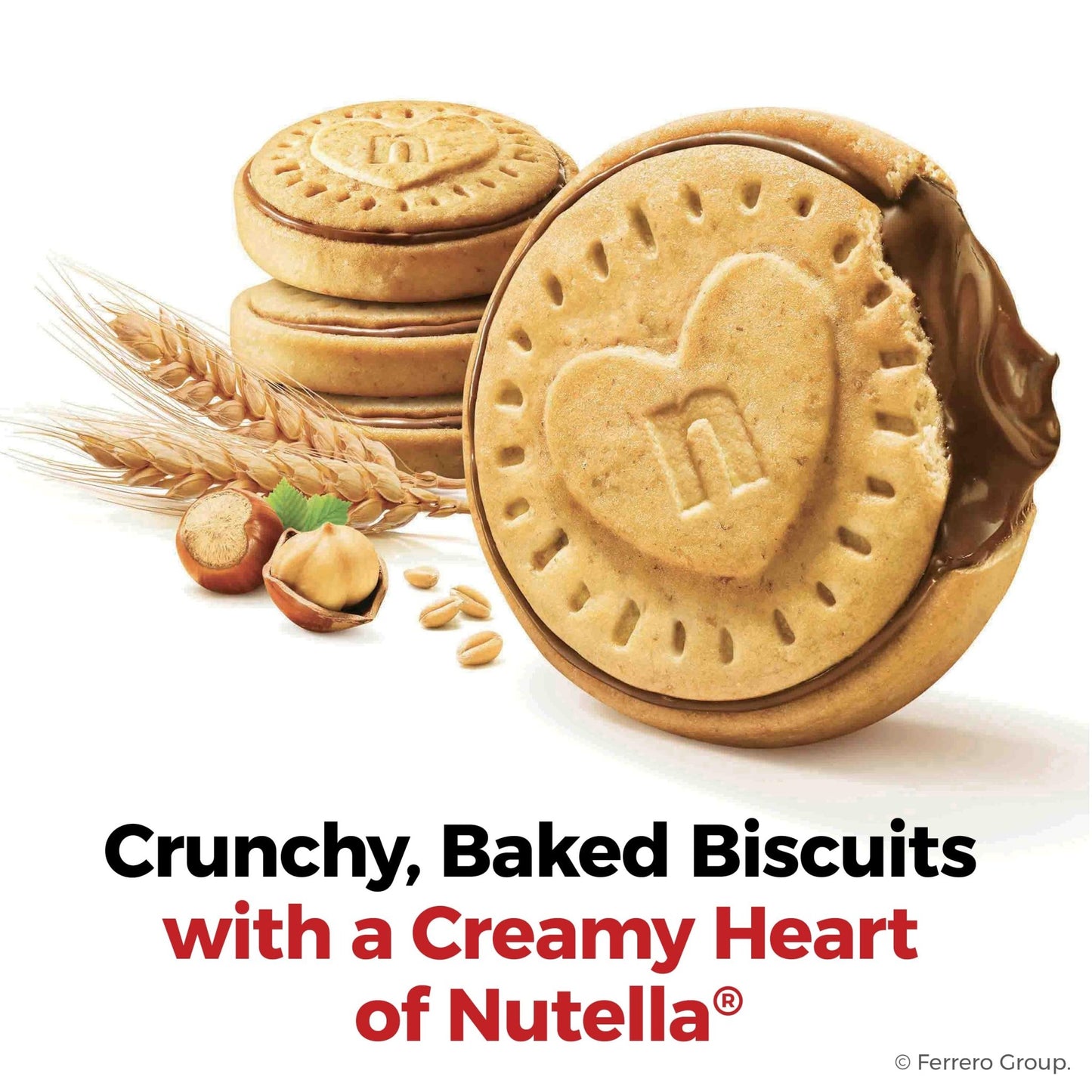 Nutella Biscuits, Hazelnut Spread With Cocoa, Sandwich Cookies, 20 - Count Bag (Pack of 3) - Fresh Hearth