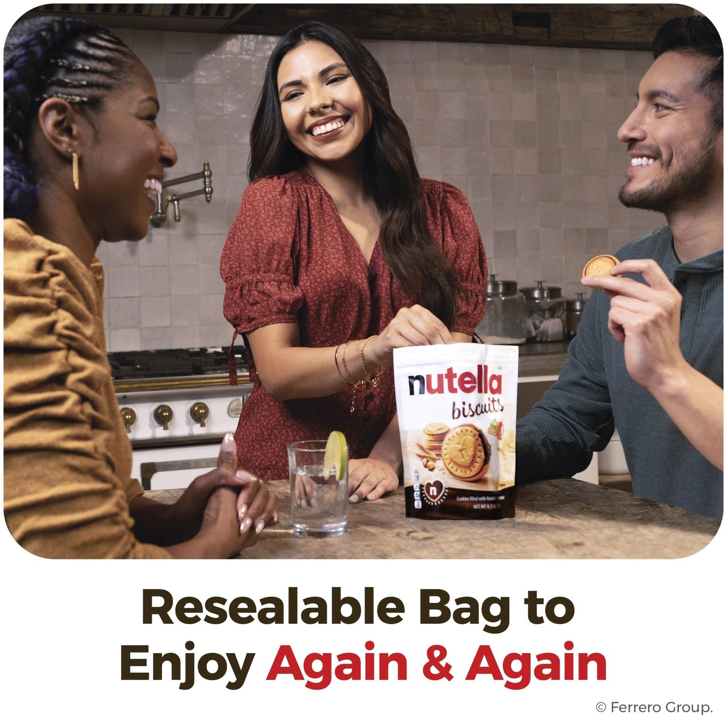 Nutella Biscuits, Hazelnut Spread With Cocoa, Sandwich Cookies, 20 - Count Bag (Pack of 3) - Fresh Hearth