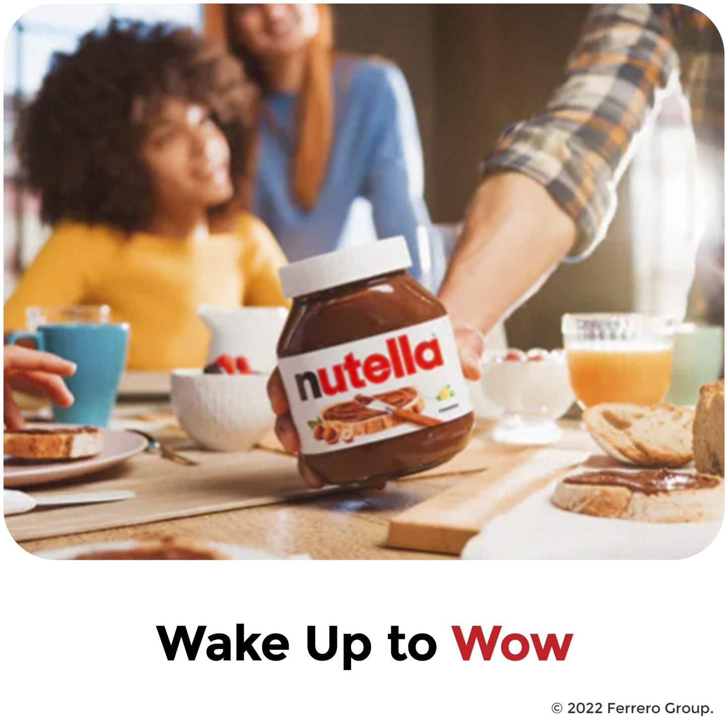 Nutella Hazelnut Spread with Cocoa for Breakfast, Bulk 120 Pack Mini Cups, 0.52 oz Each, Holiday Baking and Desserts - Fresh Hearth