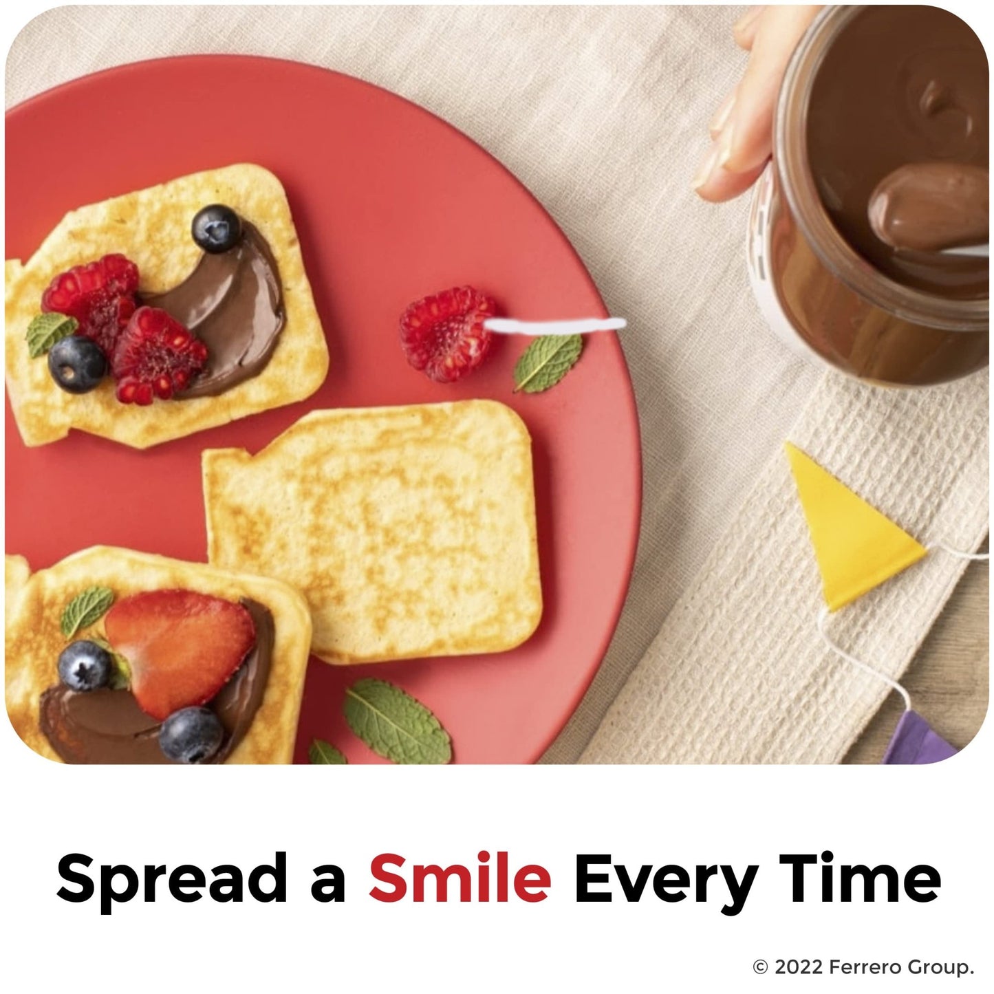 Nutella Hazelnut Spread with Cocoa for Breakfast, Bulk 120 Pack Mini Cups, 0.52 oz Each, Holiday Baking and Desserts - Fresh Hearth