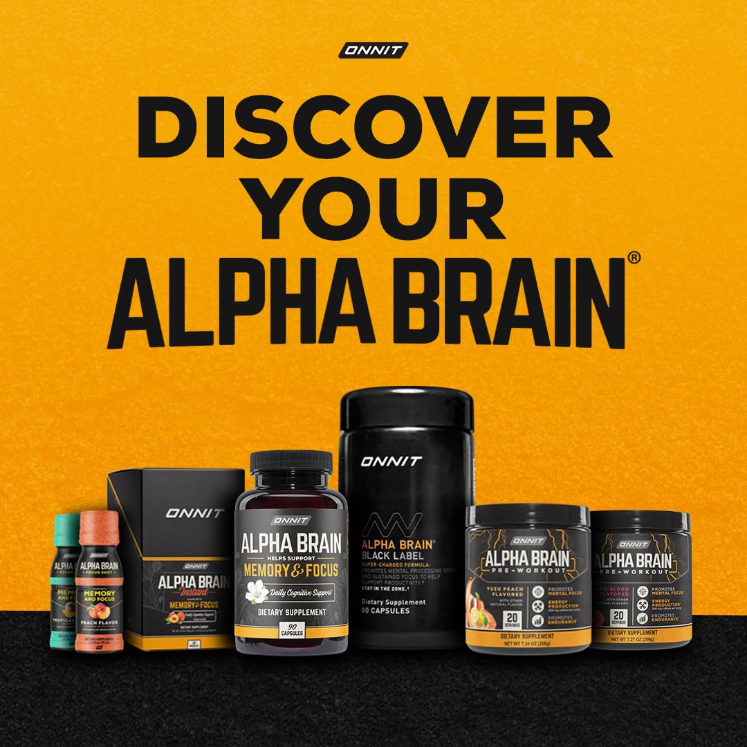 ONNIT Alpha Brain Nootropic Brain Supplement for Men & Women | Memory, Mental Clarity & Cognitive Improvement | Focus Capsules with L - Theanine, Vitamin B6 & Phosphatidylserine (30 Count) - Fresh Hearth