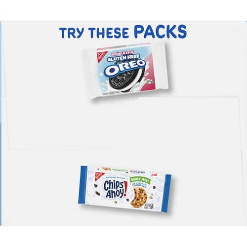 OREO Chocolate Sandwich Cookies & CHIPS AHOY! Chocolate Chip Cookies Gluten Free Cookies Variety Pack, 20 Snack Packs - Fresh Hearth