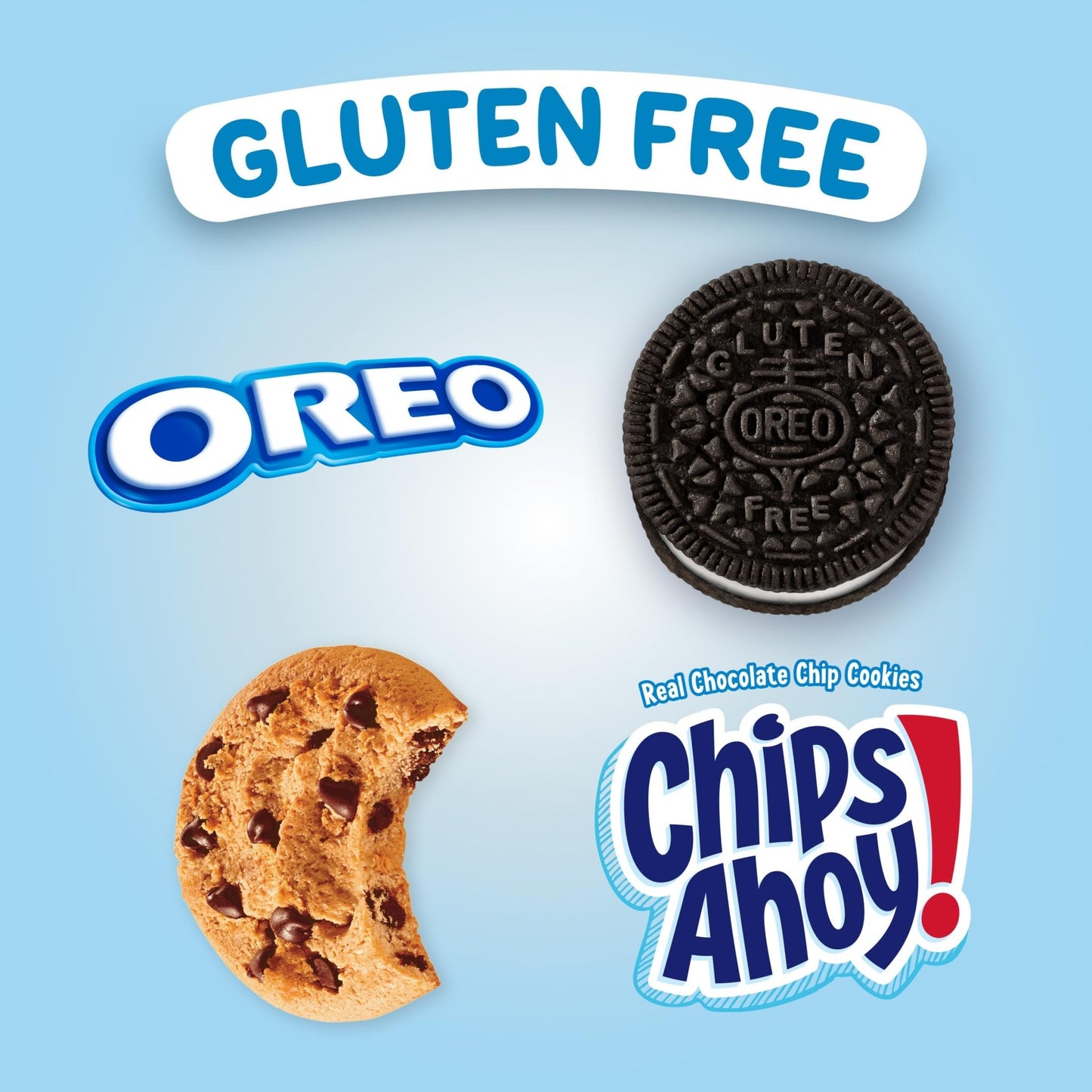 OREO Chocolate Sandwich Cookies & CHIPS AHOY! Chocolate Chip Cookies Gluten Free Cookies Variety Pack, 20 Snack Packs - Fresh Hearth