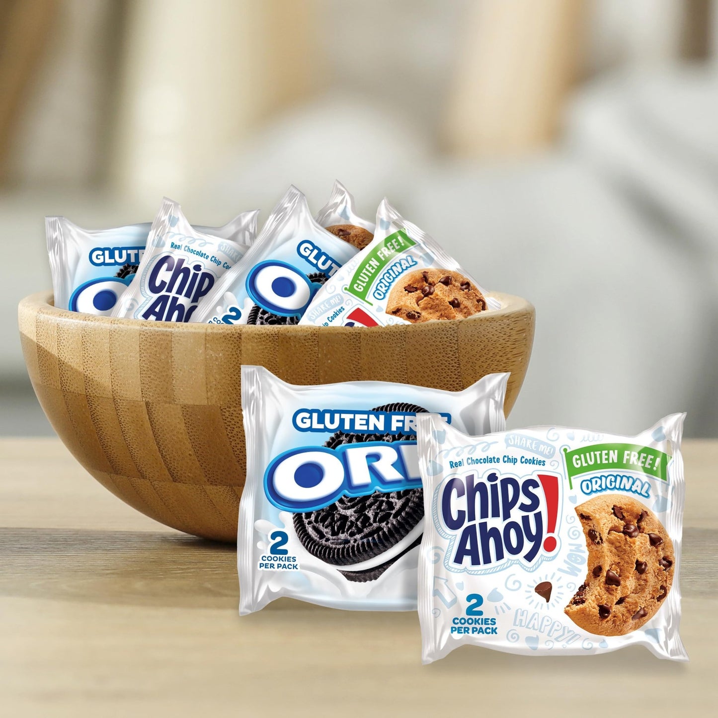 OREO Chocolate Sandwich Cookies & CHIPS AHOY! Chocolate Chip Cookies Gluten Free Cookies Variety Pack, 20 Snack Packs - Fresh Hearth