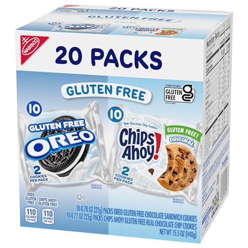 OREO Chocolate Sandwich Cookies & CHIPS AHOY! Chocolate Chip Cookies Gluten Free Cookies Variety Pack, 20 Snack Packs - Fresh Hearth
