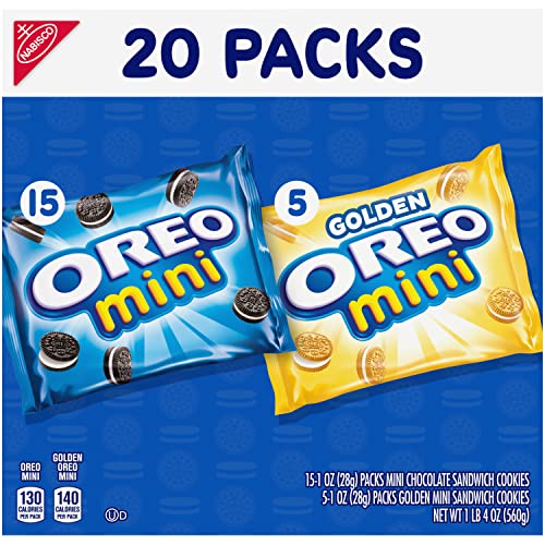 OREO Mini Mix Sandwich Cookies Variety Pack, 20 Snack Packs - Fresh Hearth