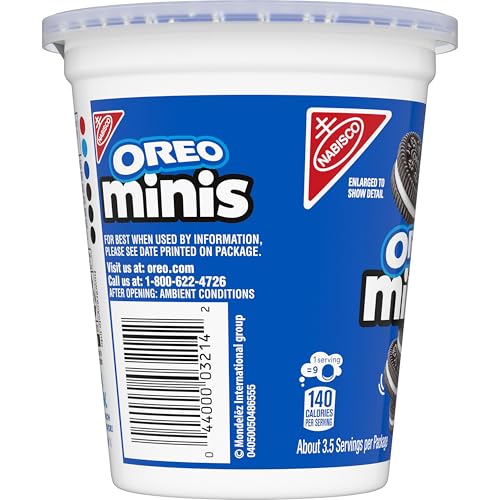 OREO Minis Chocolate Sandwich Cookies, 12 - 3.5 oz Snack Cups - Fresh Hearth