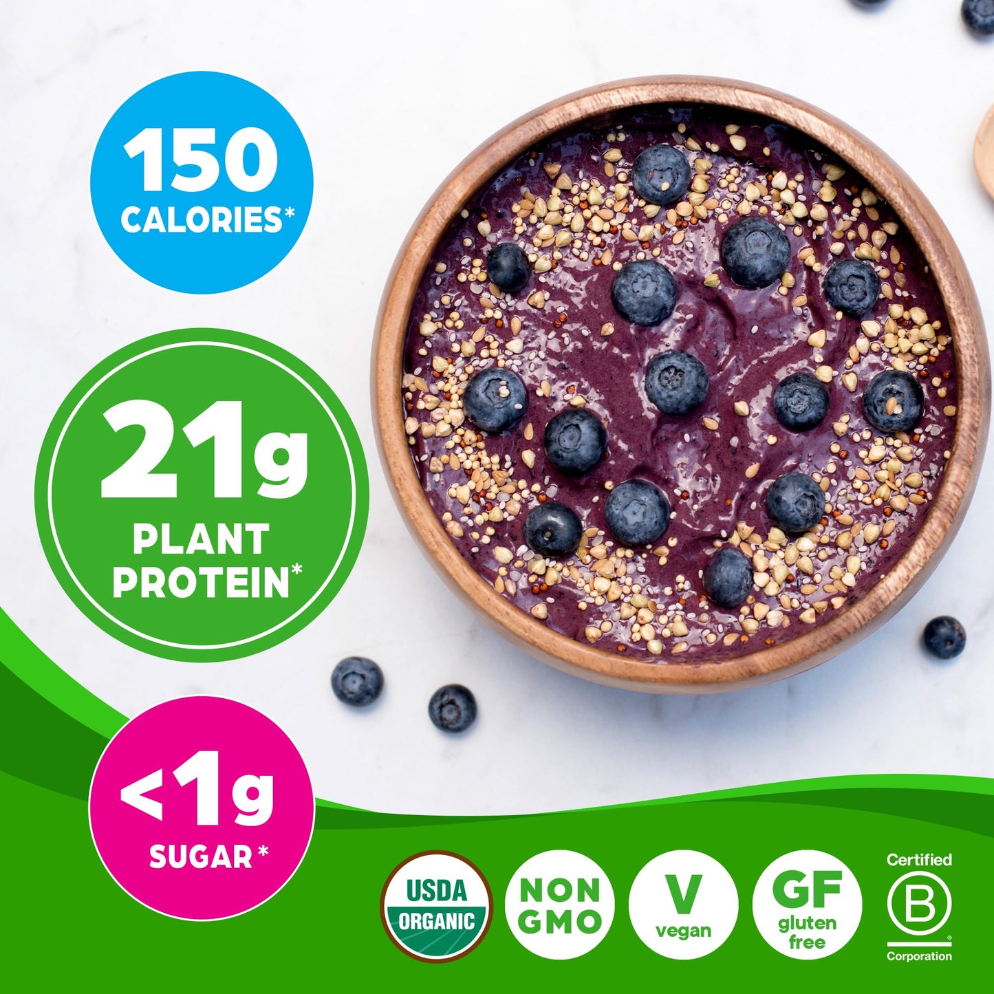 Orgain Organic Vegan Protein Powder, Vanilla Bean - 21g Plant Protein, 4g Prebiotic Fiber, No Lactose Ingredients, No Added Sugar, Non - GMO, For Shakes & Smoothies, 2.03 lb (Packaging May Vary) - Fresh Hearth