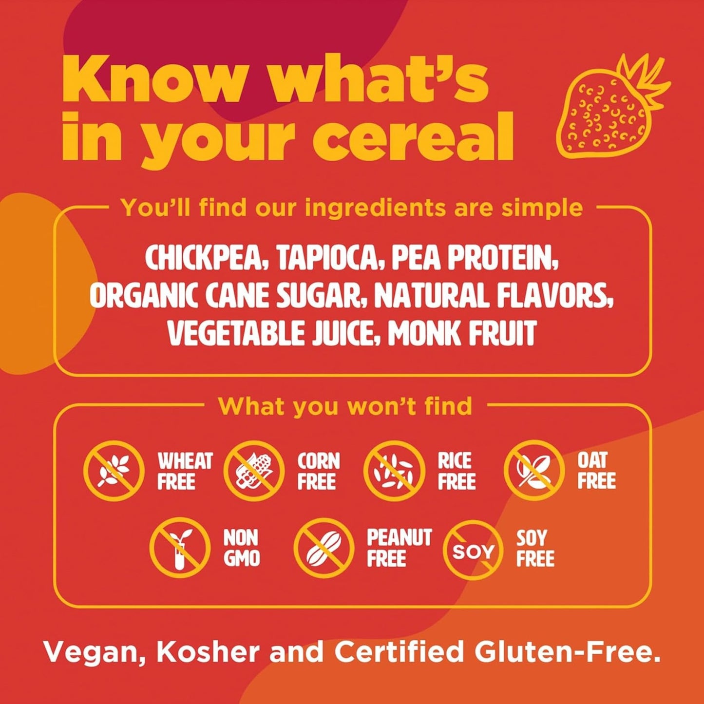 Plant - Based and Vegan Breakfast Cereal by Three Wishes - Fruity, 6 Pack - More Protein and Less Sugar Snack - Gluten - Free, Grain - Free - Non - GMO - Fresh Hearth