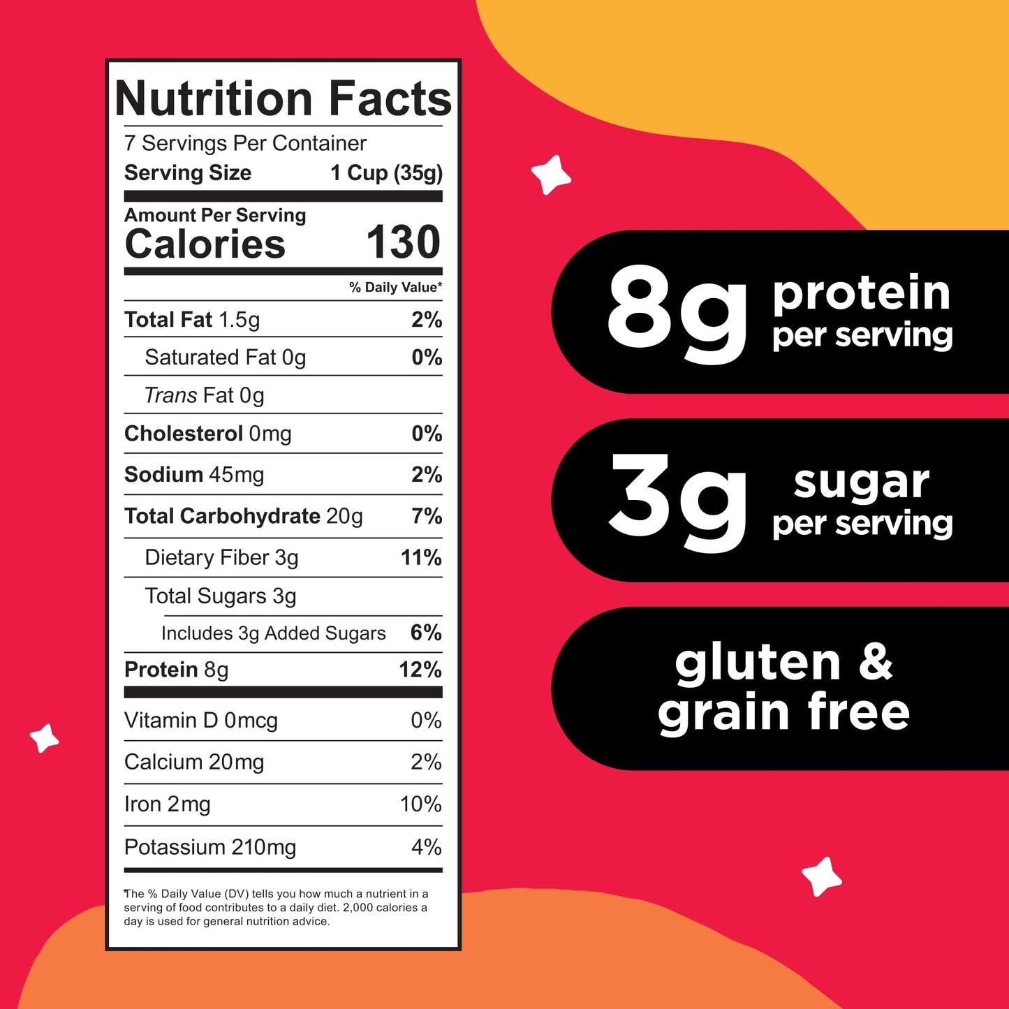 Plant - Based and Vegan Breakfast Cereal by Three Wishes - Fruity, 6 Pack - More Protein and Less Sugar Snack - Gluten - Free, Grain - Free - Non - GMO - Fresh Hearth