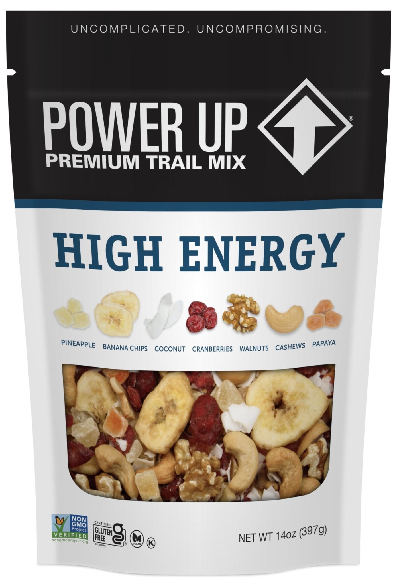 Power Up Premium Trail Mix - High Energy Trail Mix 14oz, Gluten Free, Vegan, Non - GMO. (2 Pack) - Fresh Hearth