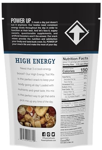 Power Up Premium Trail Mix - High Energy Trail Mix 14oz, Gluten Free, Vegan, Non - GMO. (2 Pack) - Fresh Hearth