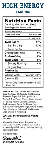 Power Up Premium Trail Mix - High Energy Trail Mix 14oz, Gluten Free, Vegan, Non - GMO. (2 Pack) - Fresh Hearth