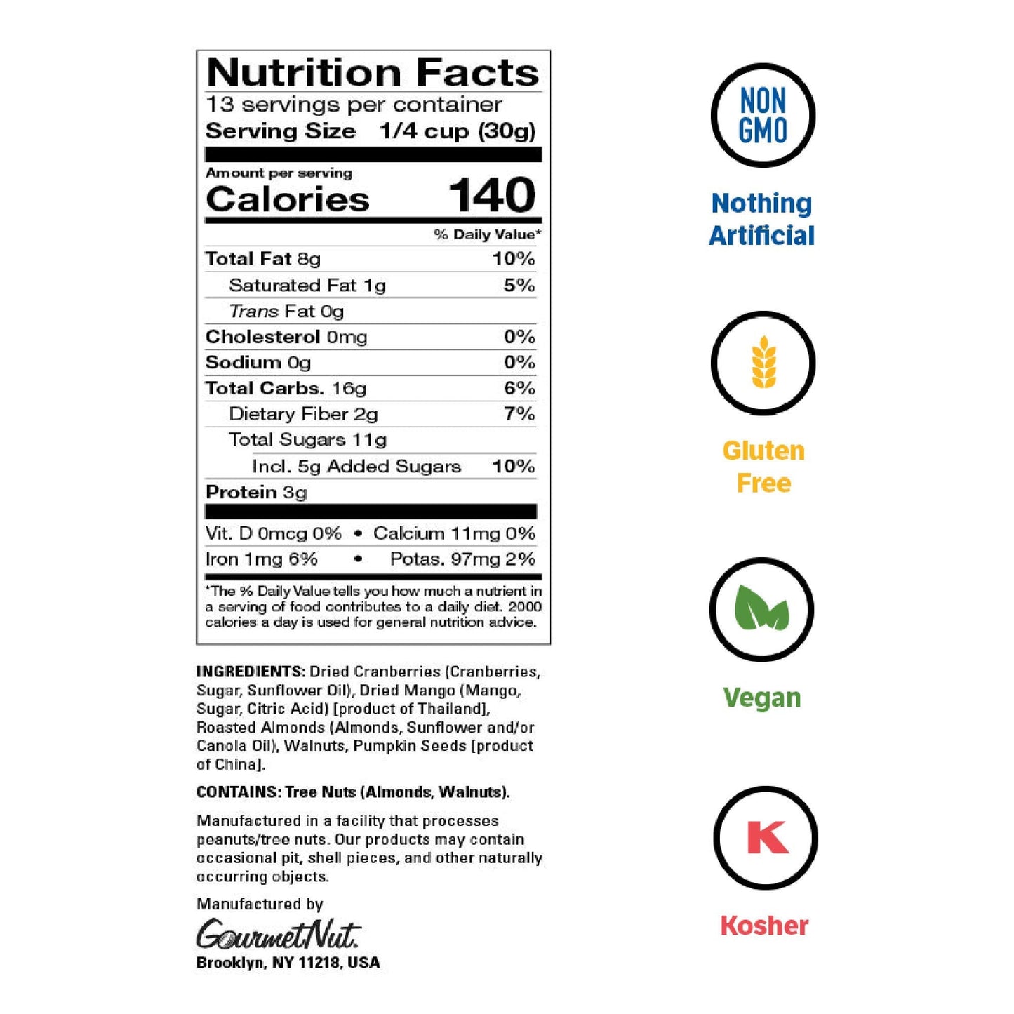 Power Up Trail Mix, Mega Omega Trail Mix, Non - GMO, Vegan, Gluten Free, No Artificial Ingredients, Gourmet Nut, 14 Ounce 2 Packs - Fresh Hearth