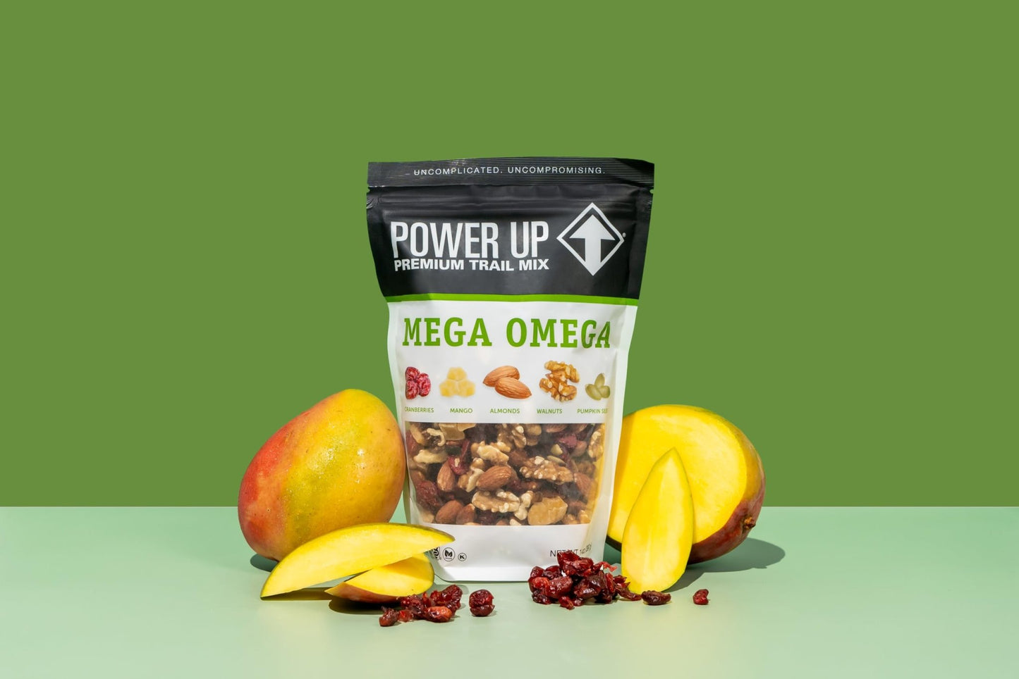 Power Up Trail Mix, Mega Omega Trail Mix, Non - GMO, Vegan, Gluten Free, No Artificial Ingredients, Gourmet Nut, 14 Ounce 2 Packs - Fresh Hearth