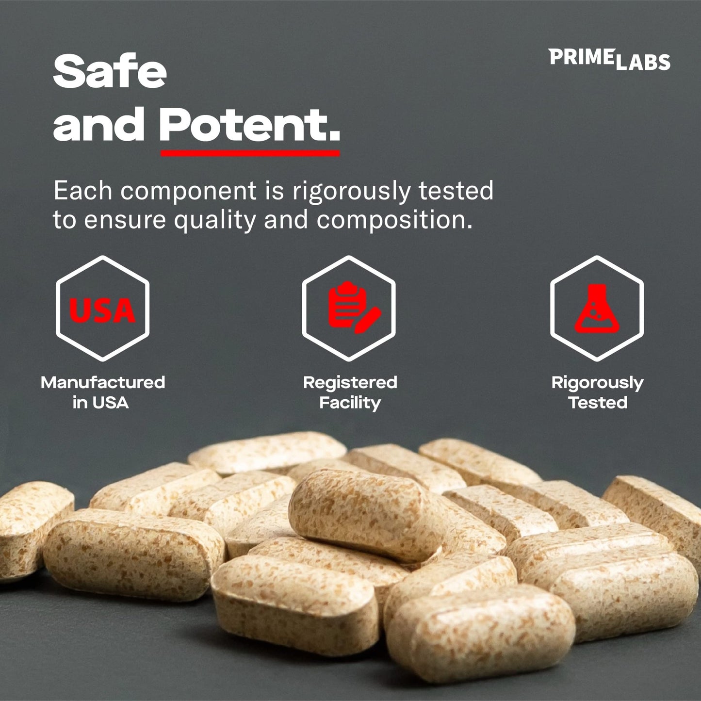 Prime Labs - Men's Testosterone Booster - Stamina, Endurance, & Strength Booster - 60 Caplets - Fresh Hearth