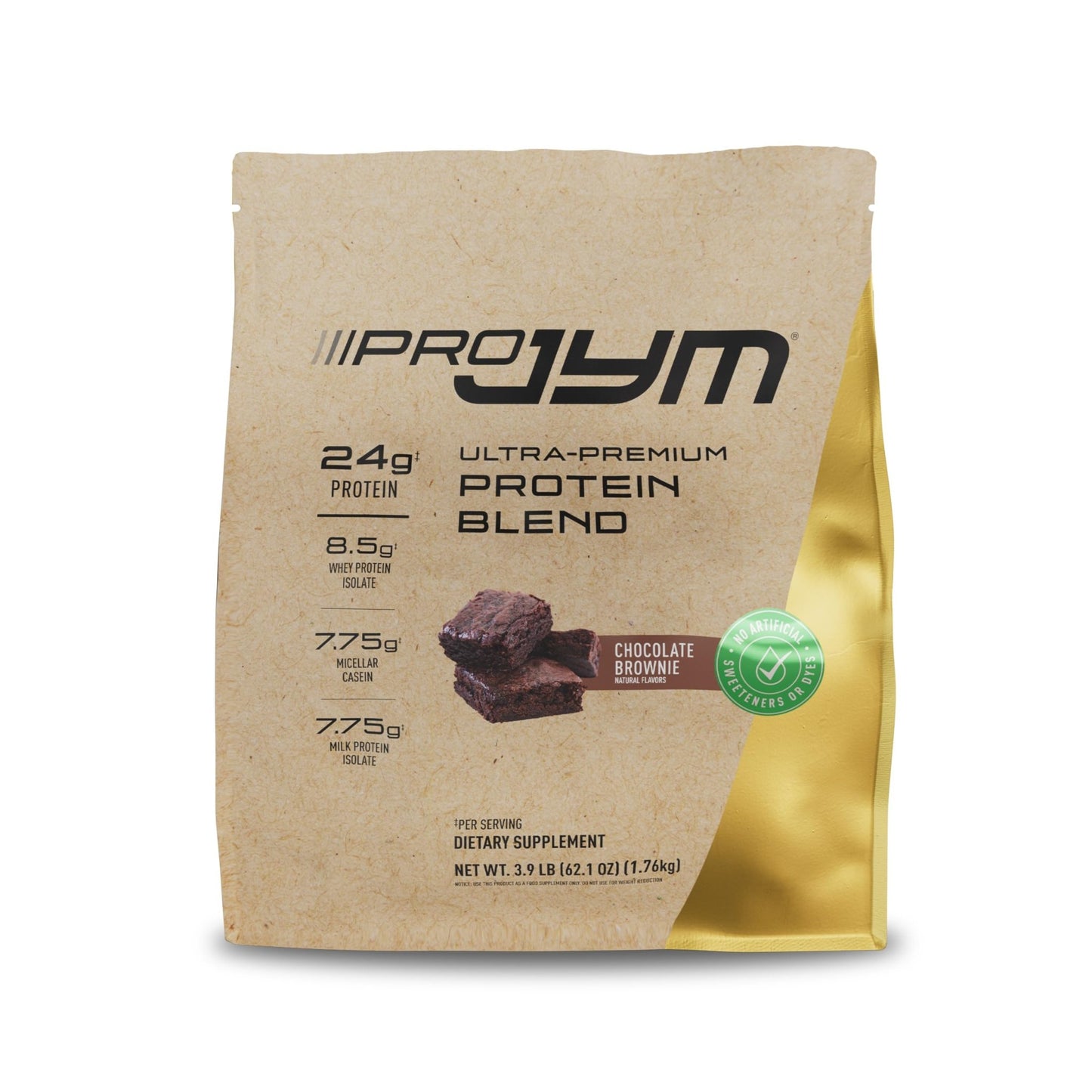 Pro JYM Natural Chocolate Brownie Protein Powder Blend - Whey Protein Isolate, Casein, & Milk Protein Isolate, for Men & Women Recovery Shakes | JYM Supplement Science | 45 Servings - Fresh Hearth