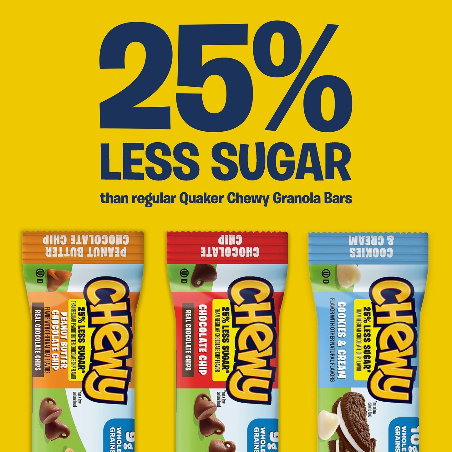 Quaker Chewy Lower Sugar Granola Bars, Chocolate Chip, 58 Count - Fresh Hearth