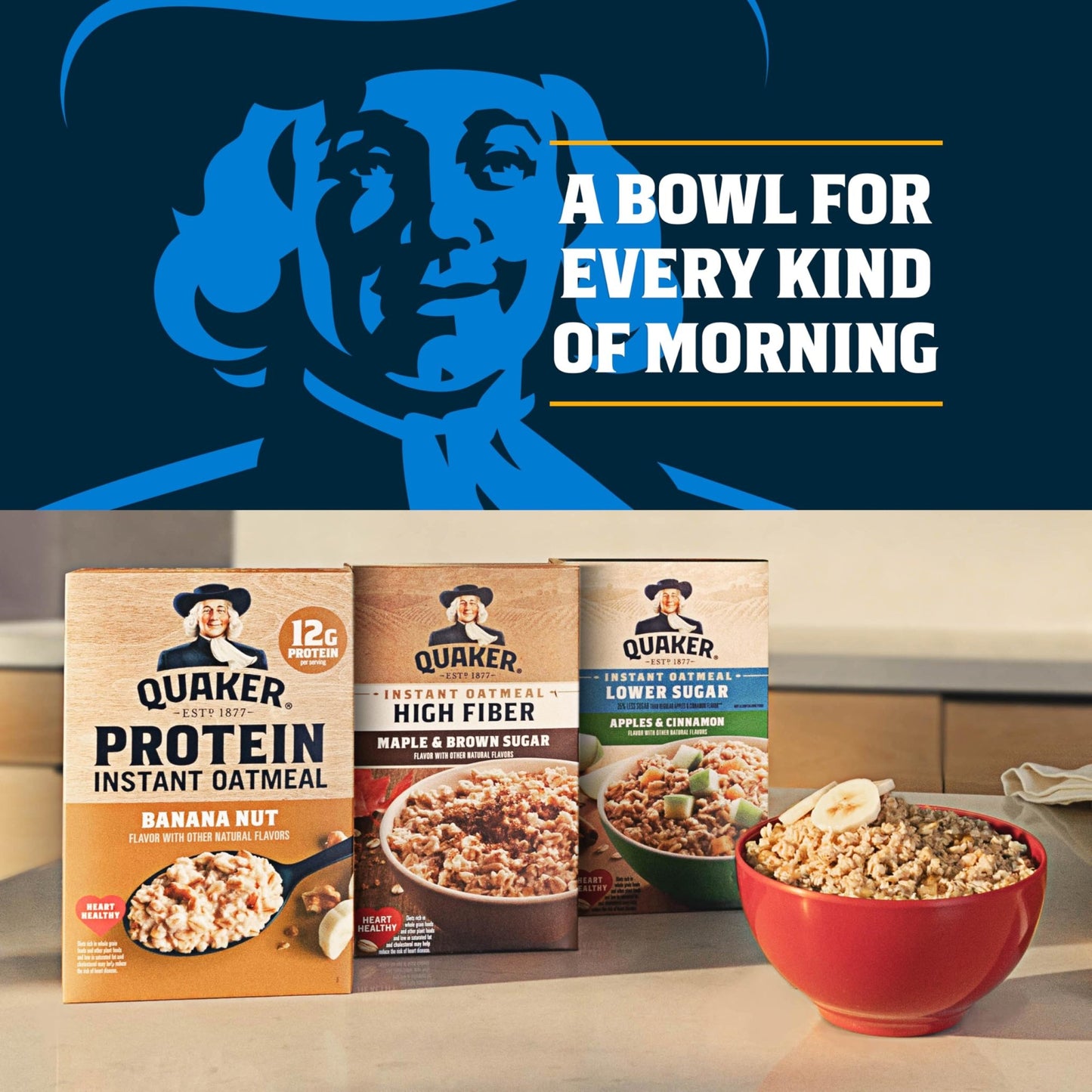 Quaker Instant Oatmeal Express Cups, 4 Flavor Variety Pack, 1.76 Ounce (Pack of 12) - Fresh Hearth
