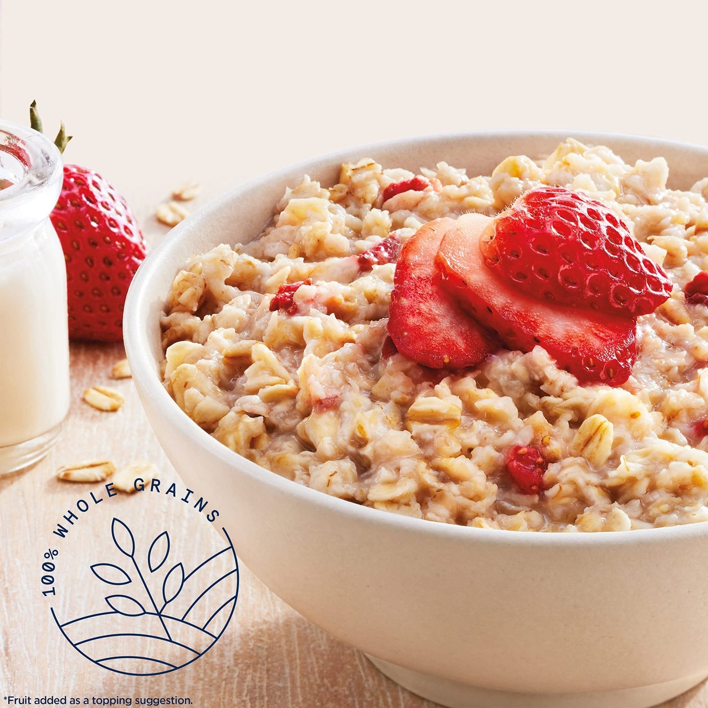 Quaker Instant Oatmeal Fruit & Cream Variety Pack, Single Serve Packets, (44 Pack) - Fresh Hearth