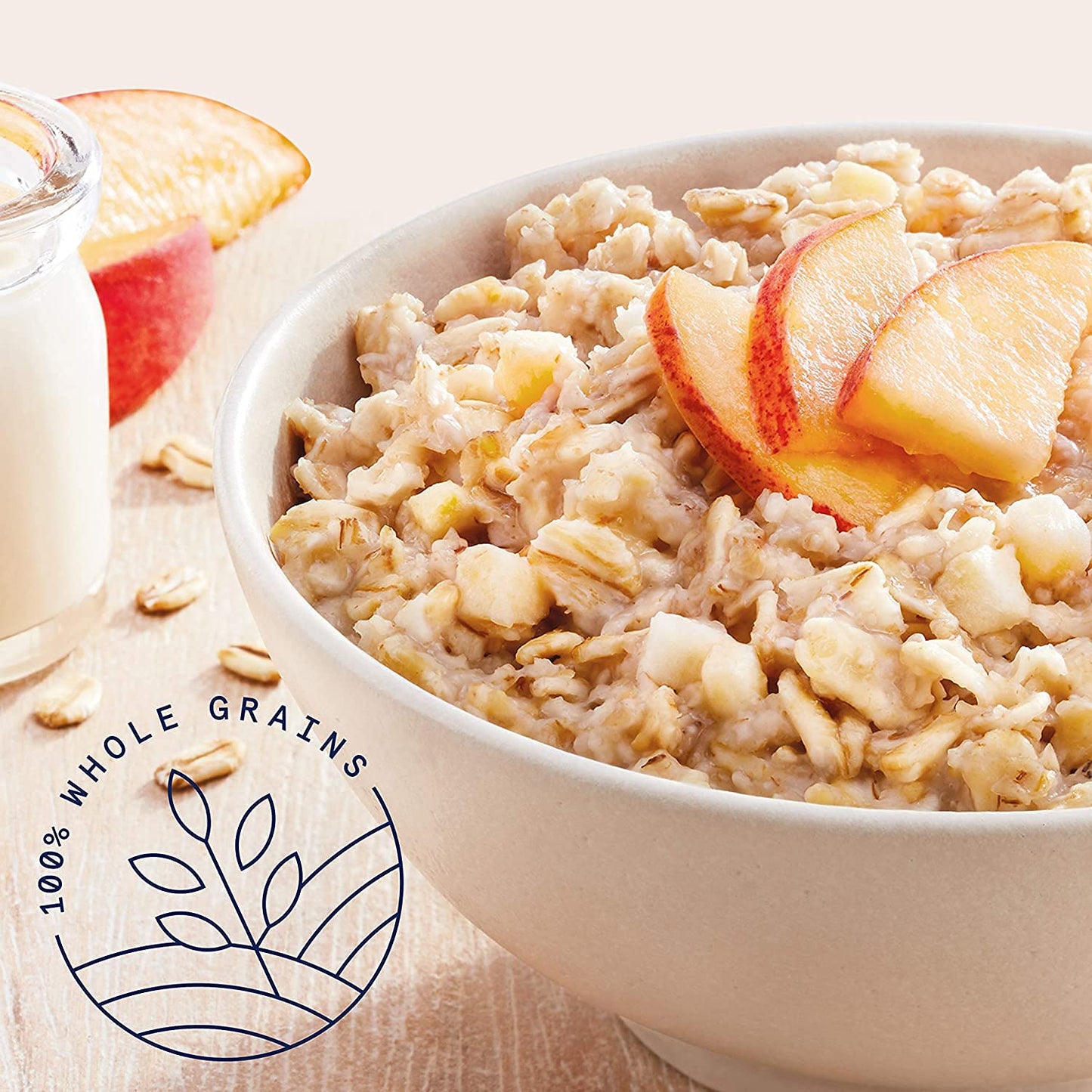 Quaker Instant Oatmeal, Peaches & Cream, 1.05oz, 44 Counts (Pack of 1) - Fresh Hearth