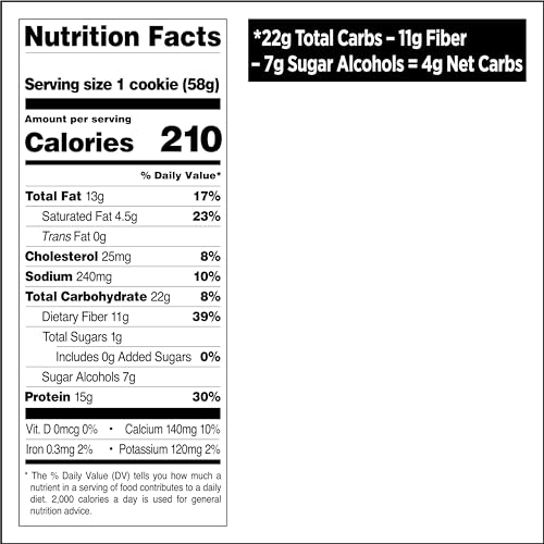 Quest Nutrition Peanut Butter Chocolate Chip High Protein Cookie, Keto Friendly, Low Carb, 24.5 Oz, 12 count (Pack of 1) - Fresh Hearth