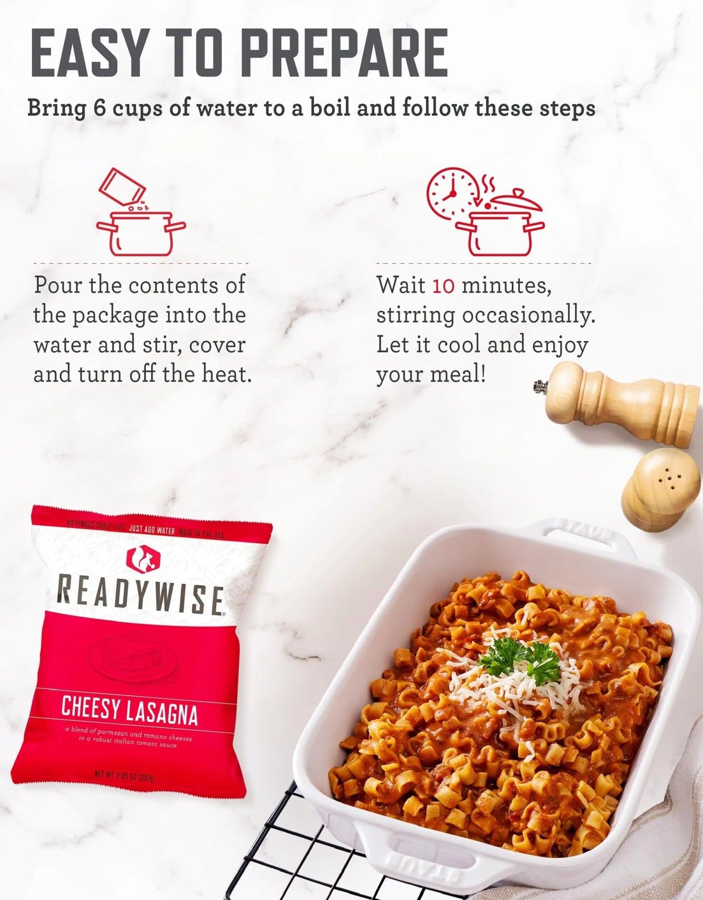 READYWISE - Favorite’s Box, 18 Servings, MRE, Emergency Food Supply, Premade, Freeze Dried Food, Survival Meal, Hiking, Adventure & Camping Essentials, Just Add Water, 25 - Year Shelf Life - Fresh Hearth