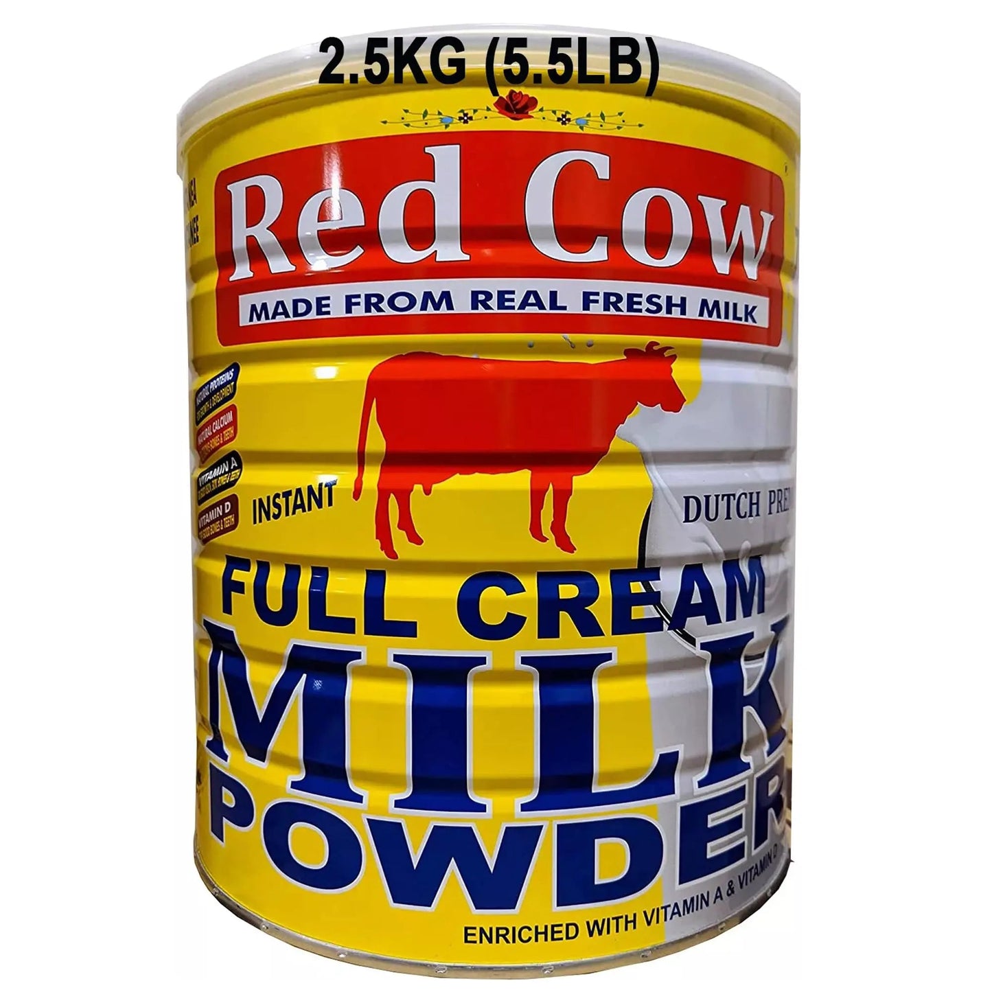 Red Cow Milk Powder, Full Cream Milk Powder 2.5 Kg (5.5lb), Made From Real Fresh Milk, Product of Netherlands. - Fresh Hearth