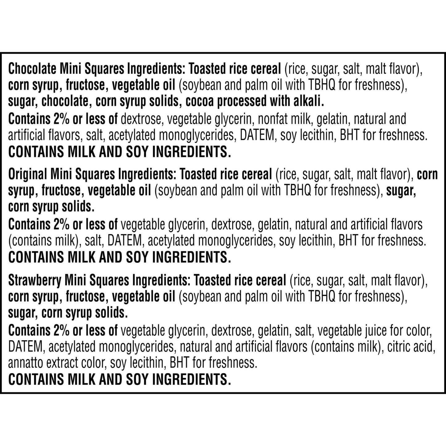 Rice Krispies Treats Mini Crispy Marshmallow Squares, Kids Snacks, Lunch Snacks, Variety Pack, 20.1oz Box (52 Bars) - Fresh Hearth