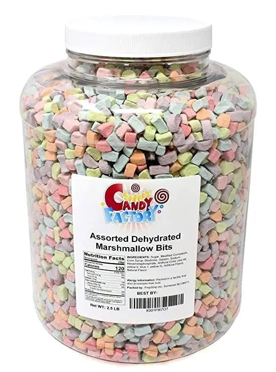 Sarah's Candy Factory Assorted Dehydrated Marshmallow Bits in Jar, 2.5 Lbs (updated) - Fresh Hearth