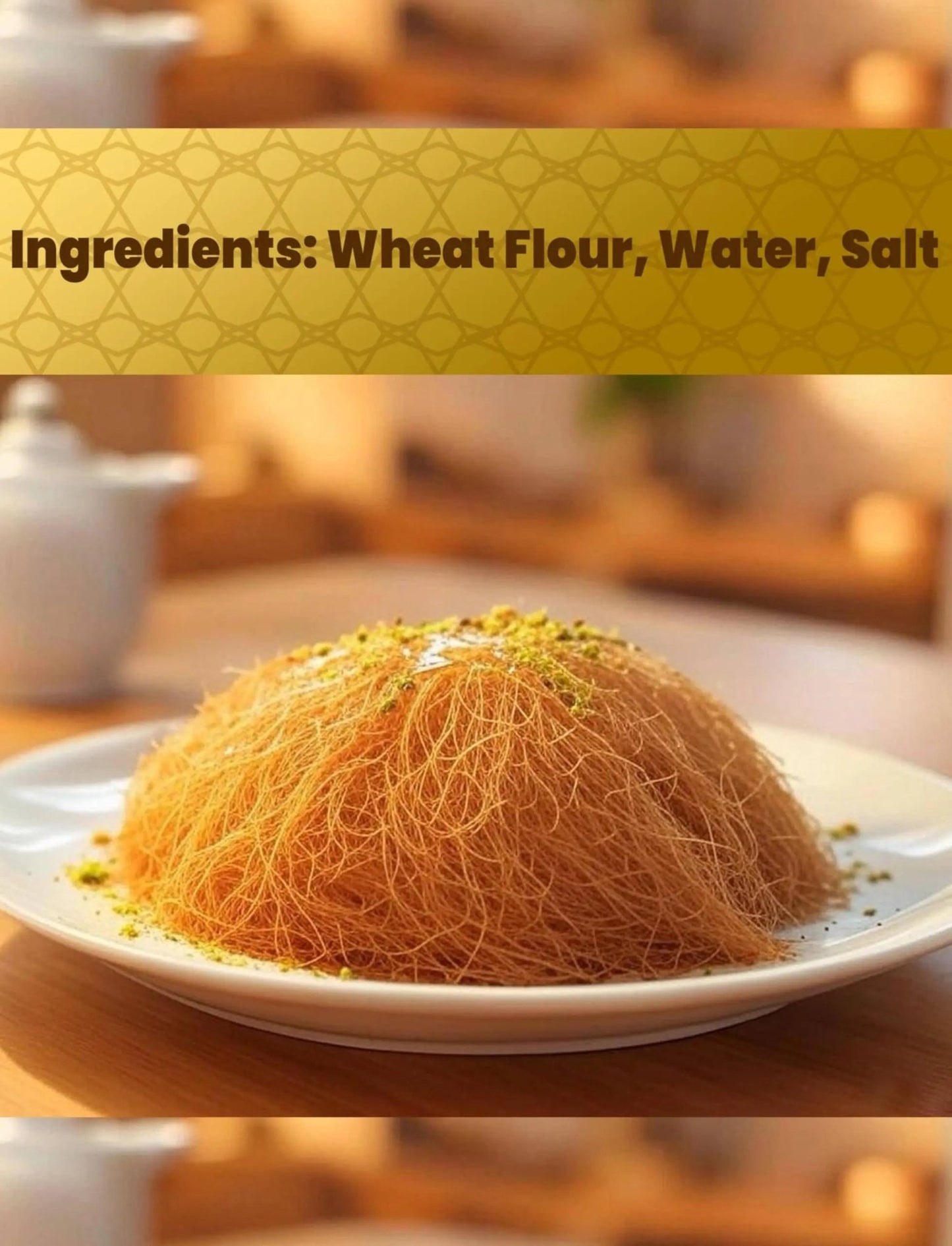 Sarah's Candy Factory Premium 500gr Dried & Shredded Kadayif (Kataifi) Fillo Dough, Kurutulmus Kadayif Pastry Dough, Phyllo Dough for Dubai Chocolate, (1.1lb) - Fresh Hearth