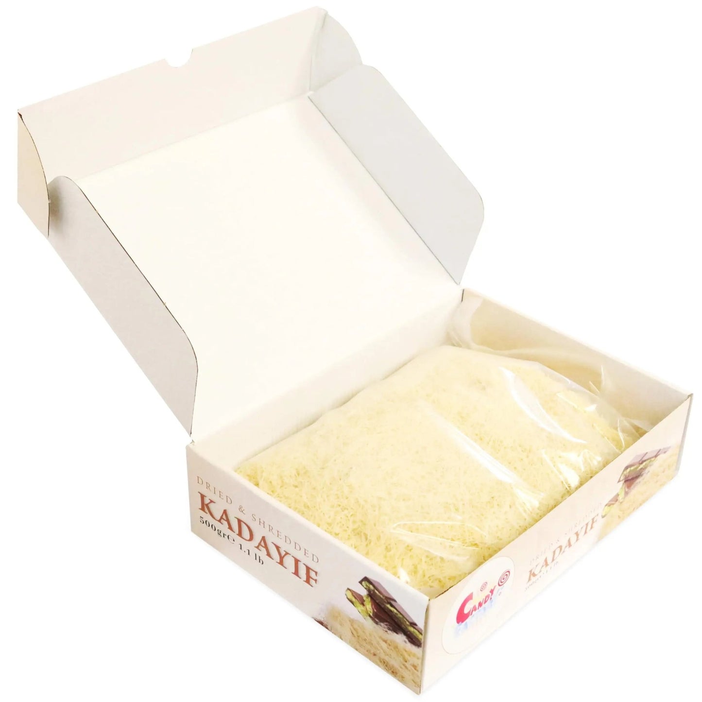 Sarah's Candy Factory Premium 500gr Dried & Shredded Kadayif (Kataifi) Fillo Dough, Kurutulmus Kadayif Pastry Dough, Phyllo Dough for Dubai Chocolate, (1.1lb) - Fresh Hearth
