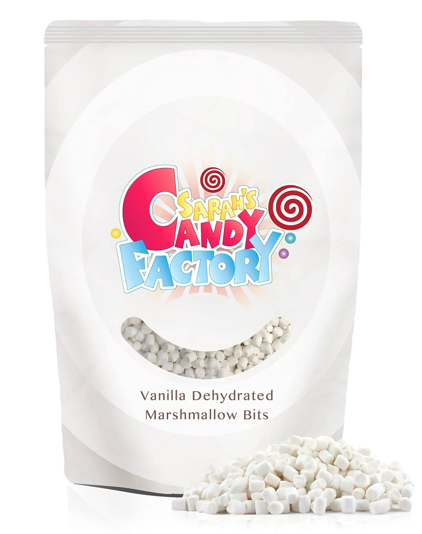 Sarah's Candy Factory Vanilla Mini Dehydrated Marshmallow Bits in Resealable Bag, 1lb - Fresh Hearth