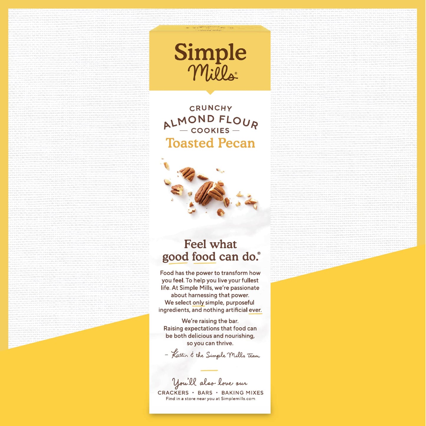 Simple Mills Almond Flour Crunchy Cookies, Toasted Pecan - Gluten Free, Vegan, Healthy Snacks, Made with Organic Coconut Oil, 5.5 Ounce (Pack of 3) - Fresh Hearth