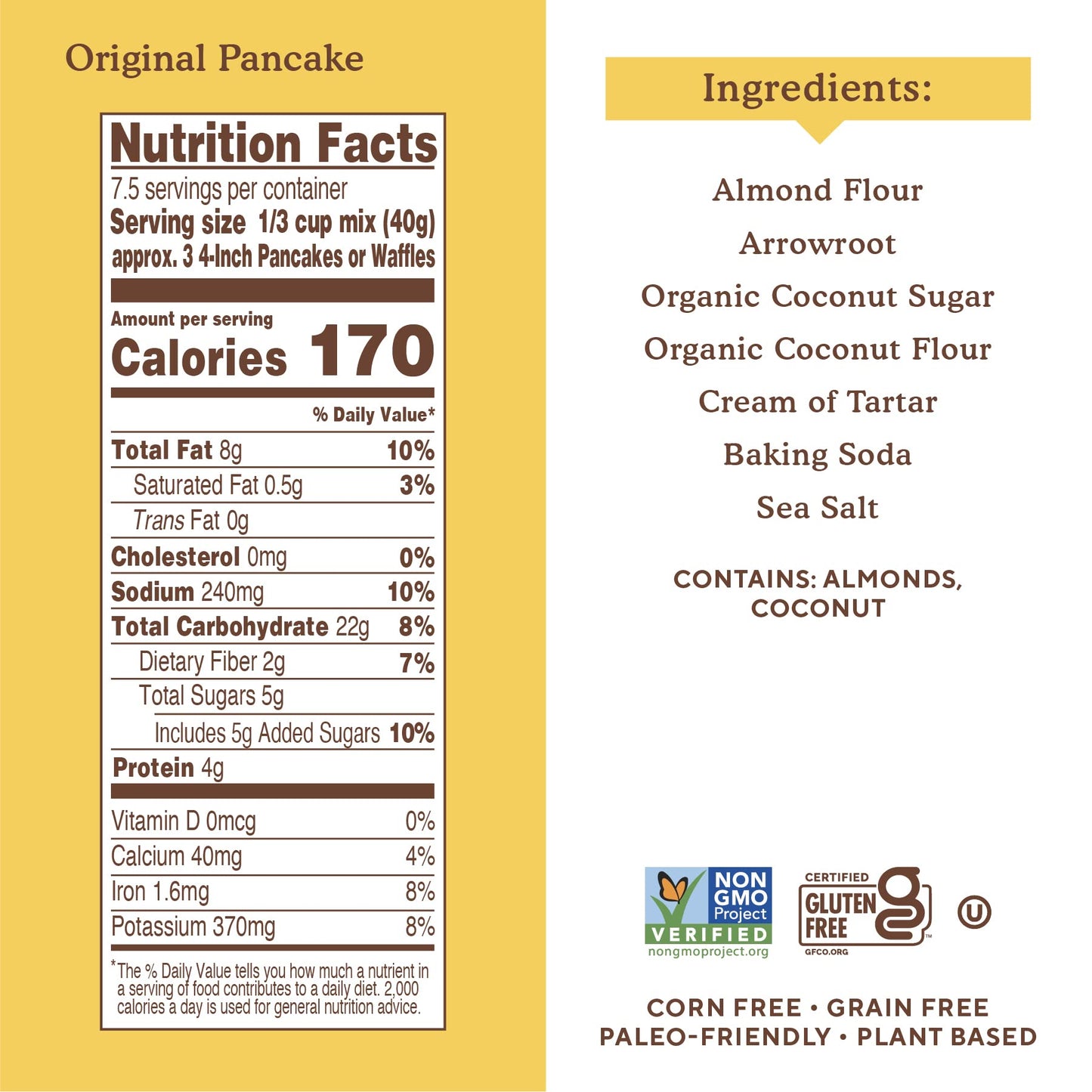 Simple Mills Almond Flour Pancake & Waffle Mix, Original - Gluten Free, Plant Based, Paleo Friendly, Breakfast 10.7 Ounce (Pack of 3) - Fresh Hearth