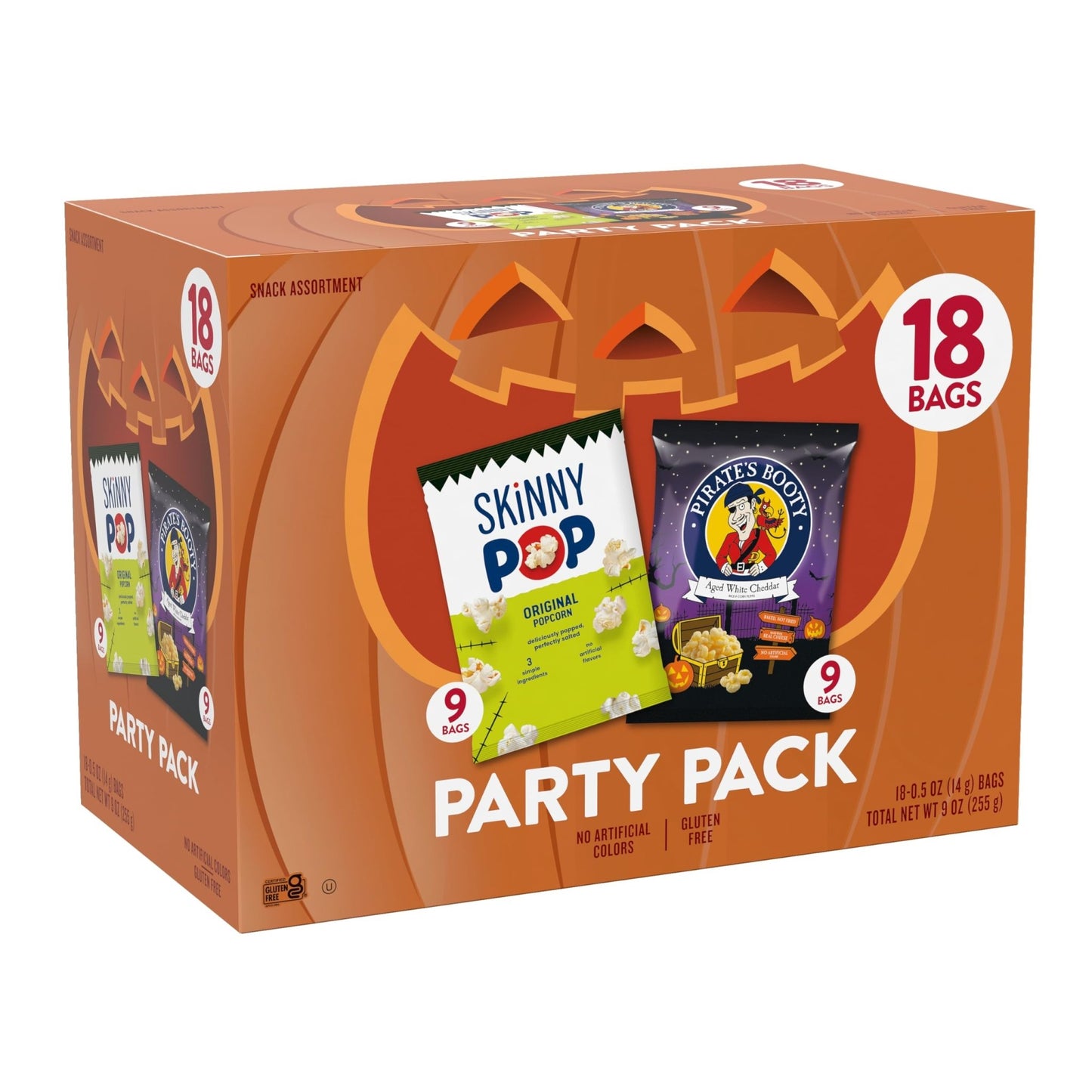 SkinnyPop & Pirate's Booty, Trick or Treat Snack Bags, Gluten - Free Snacks, 0.5oz, 18 Count - Fresh Hearth