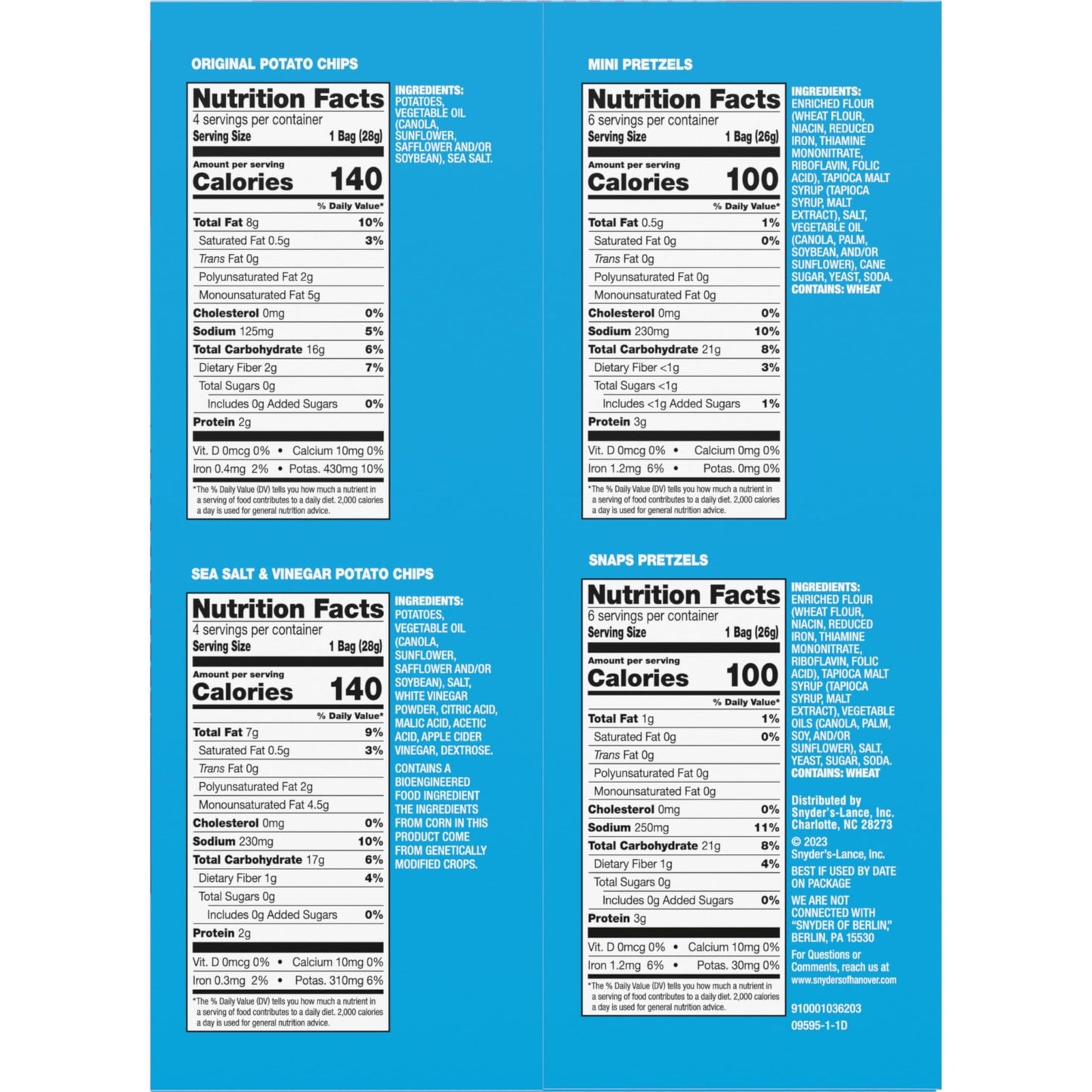 Snyder's of Hanover and Cape Cod Classic Mix Variety Pack, 20 Count Snack Bags - Fresh Hearth