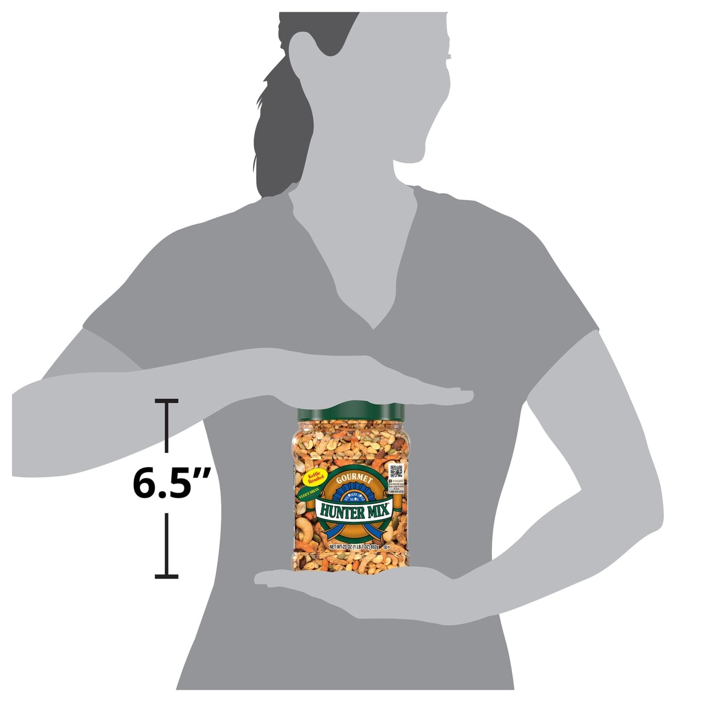 Southern Style Nuts Gourmet Hunter Bulk Trail Mix, 23 oz (Pack of 1), Sesame Sticks, Roasted Peanuts, Sunflower Kernels, Almonds, Cashews & Pepitas, Mixed Nuts, Snacks for Adults & Kids - Fresh Hearth